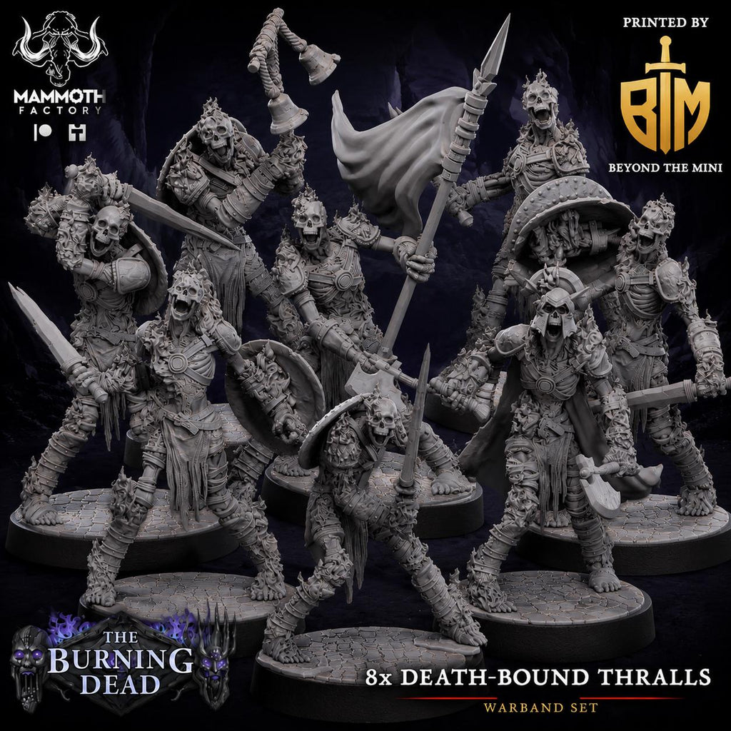 Death-Bound Thralls Warband Set | 8x Undead Resin Miniatures, Skeleton Warriors, Fantasy RPG