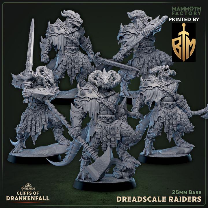 Dreadscale Raiders Set of 5 | Lizardfolk Resin Miniatures | DnD Reptile Warriors | Fantasy RPG Warband