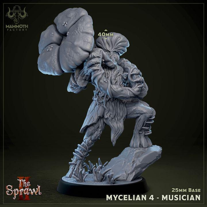 Mycelian Warband Set of 5 | Mushroom Resin Miniatures | Fungal Monsters | DnD Fantasy RPG Miniatures