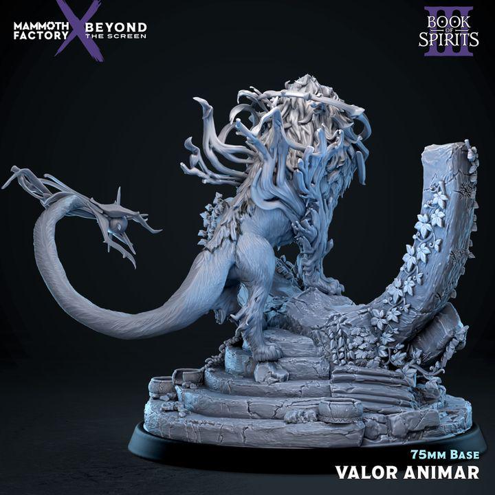 Valor Animar Spirit Lion | 50mm or 75mm Resin Miniature | Fantasy Guardian Monster | Mammoth Factory