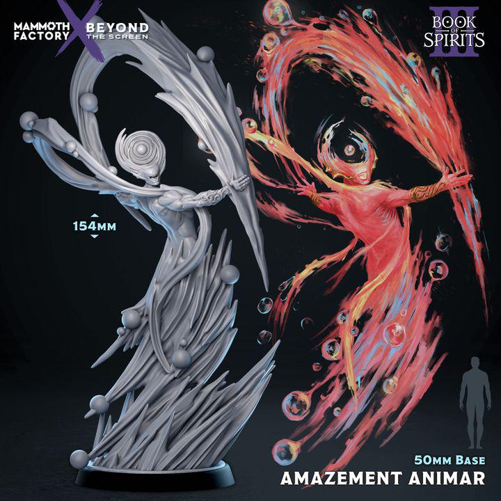 Amazement Animar Miniature | 25mm or 50mm Base | Spirit Elemental Resin Miniature | Fantasy RPG Monster
