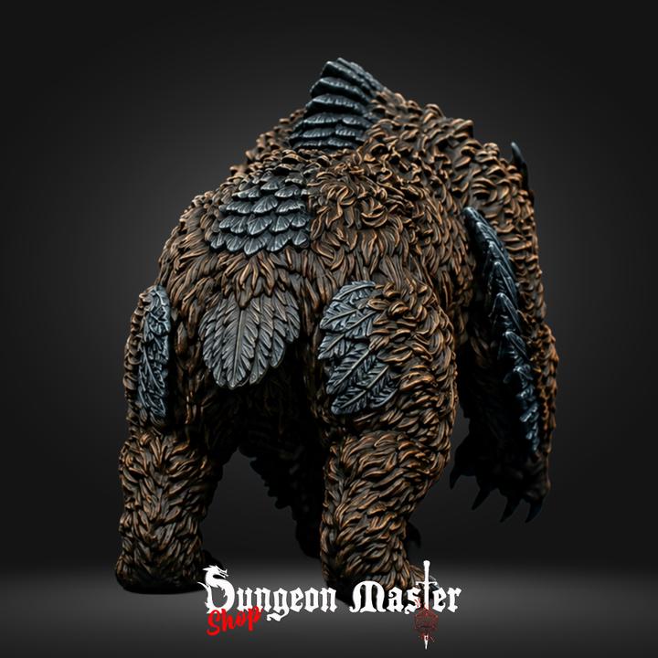 Owlbear Miniature | The Feathered Nightmare | 32mm Resin DnD Monster | Fantasy RPG Creature | Resin Figure