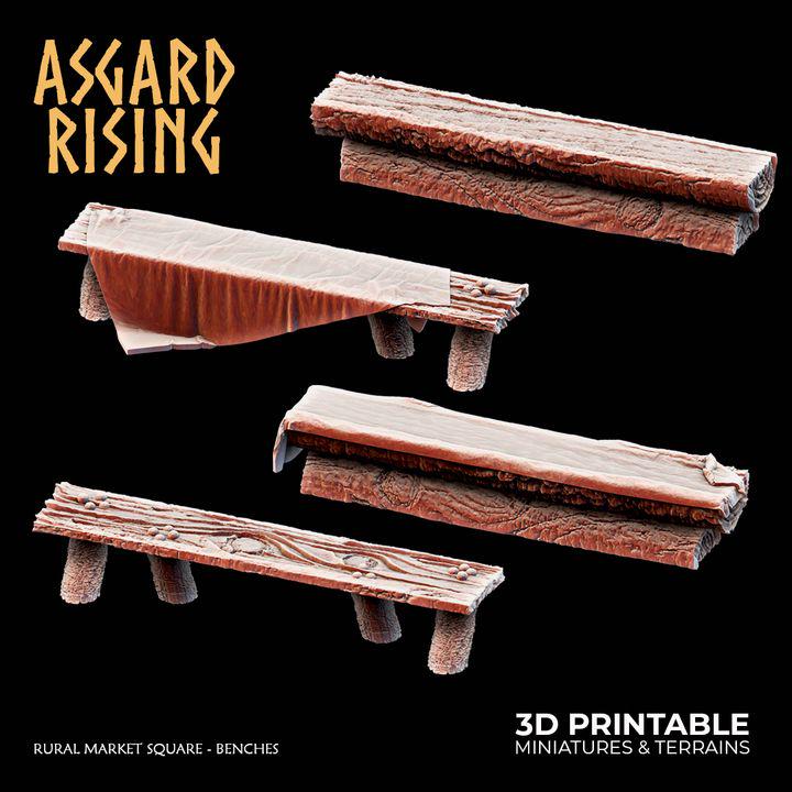 Medieval Market Stalls, Vendor Tables, Fantasy Village Scatter, 32mm Wargaming Scenery