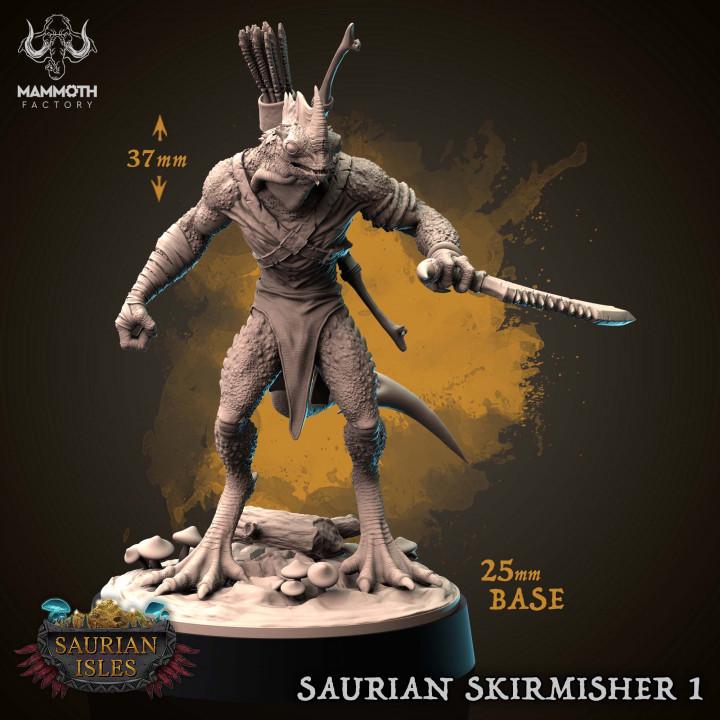 Lizardfolk Ranger Miniature | Saurian Skirmisher | Resin Fantasy RPG Warrior | Mammoth Factory