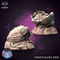 Nightmare Pod Miniature | Alien Egg Pod Monster | Resin Cosmic Horror RPG Terrain | Mammoth Factory