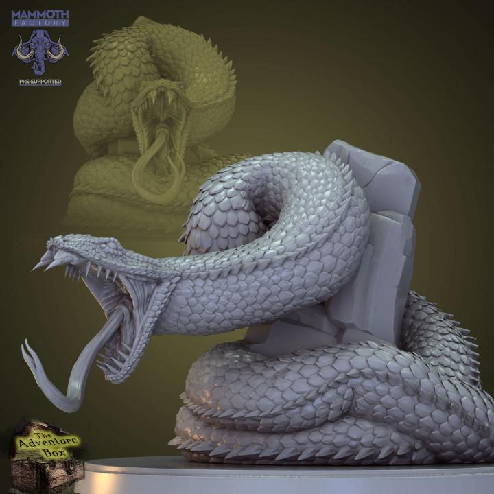 Deathfang Constrictor Snake Miniature | 75mm Resin DnD Monster | Giant Fantasy RPG Figure | Mammoth Factory