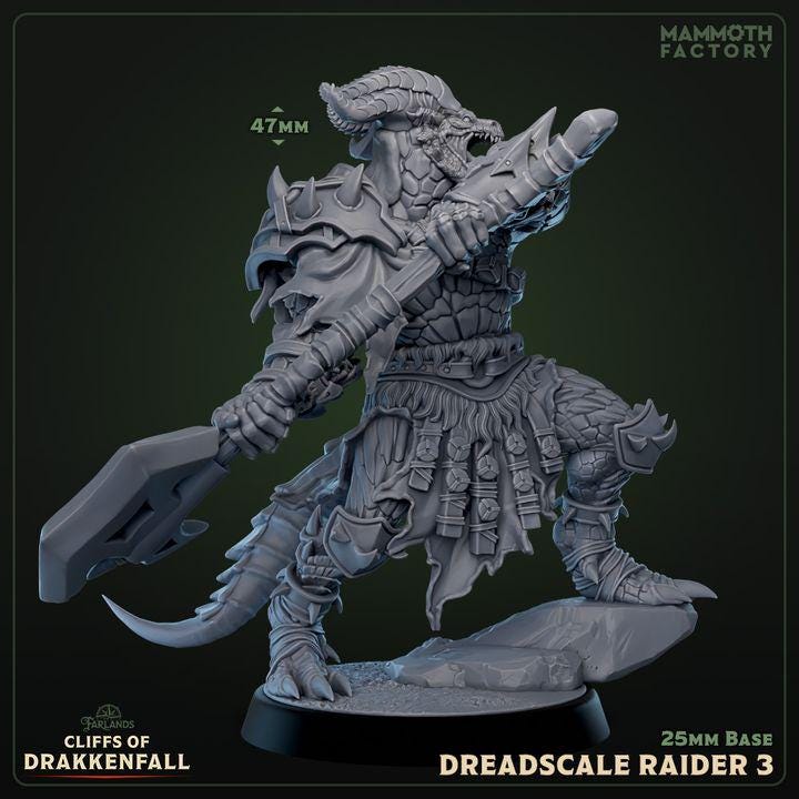 Dreadscale Raiders Set of 5 | Lizardfolk Resin Miniatures | DnD Reptile Warriors | Fantasy RPG Warband