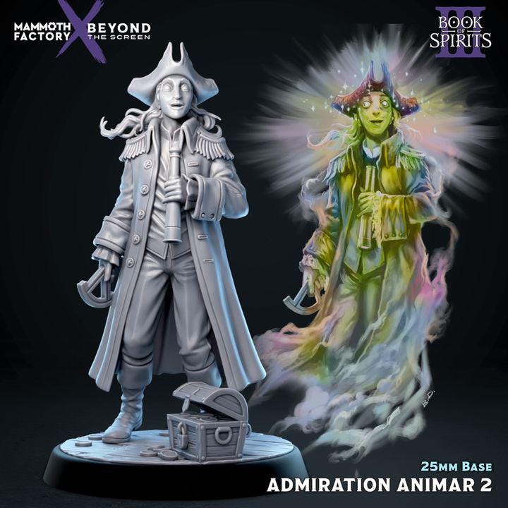 Admiration Animar Set | 25mm Fantasy Ghost Resin Miniatures (2)