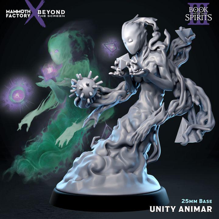 Unity Animar 25mm Spirit Miniature | Ethereal Fantasy Resin RPG Ghost Mage