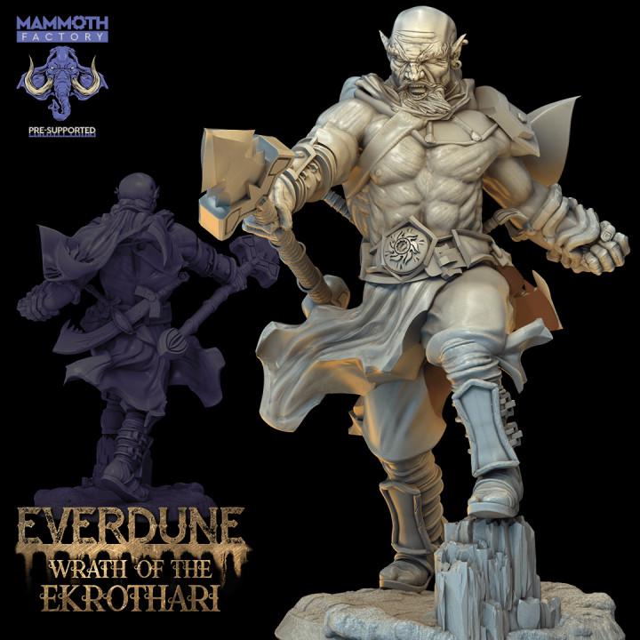Wormspeaker Orc Warrior Miniature | Desert Warlord | Resin Fantasy RPG Fighter | Everdune
